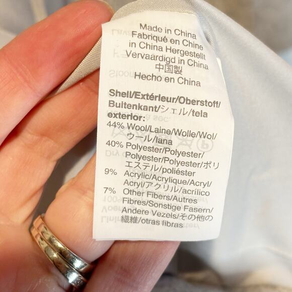 J. Crew Gray Wool Blend City Coat - size 8 Petite - Picture 8 of 8